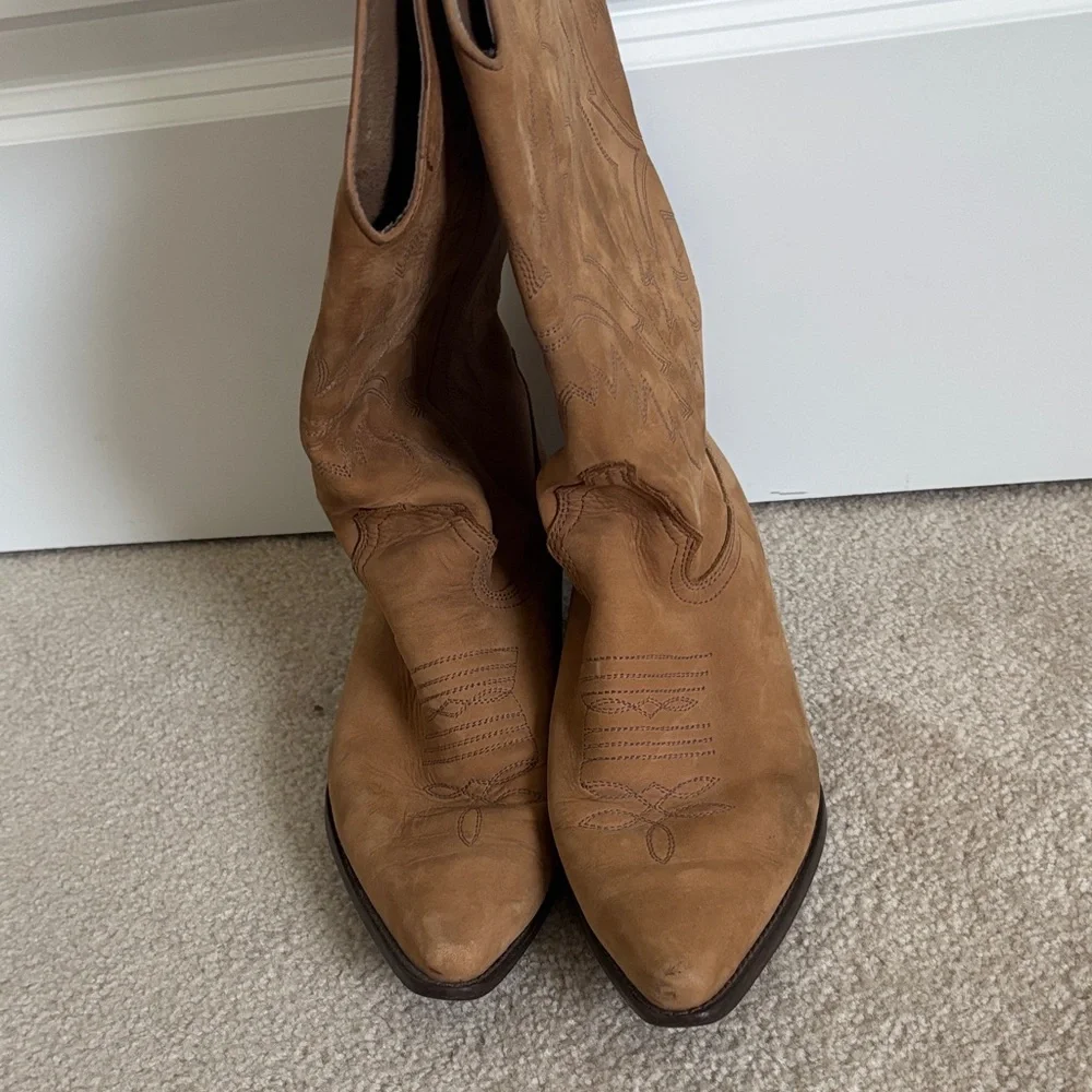 Brown Western Cowboy Boots - Picture 2 of 4